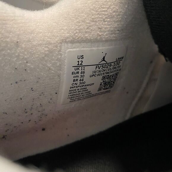 Size 12 - Air Jordan 4 Retro OG 2025 White Cement Pre-Owned In Box FV5029-100